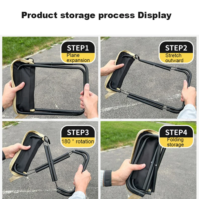 المحمولة خفيفة الوزن كرسي قابل للطي للاستخدام الخارجي قوي دائم الصيد البراز نزهة التخييم البراز مقعد سفر قابل للطي للمشي لمسافات طويلة #6