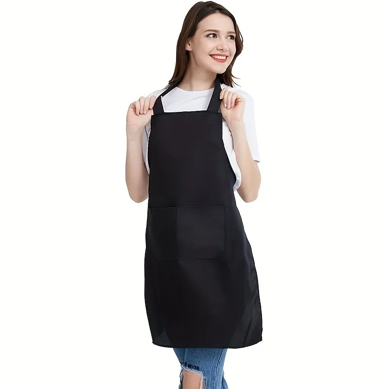 12pcs apron Modern minimalist waterproof sleeveless neck hanging server work uniform apron can be customized kitchen apron