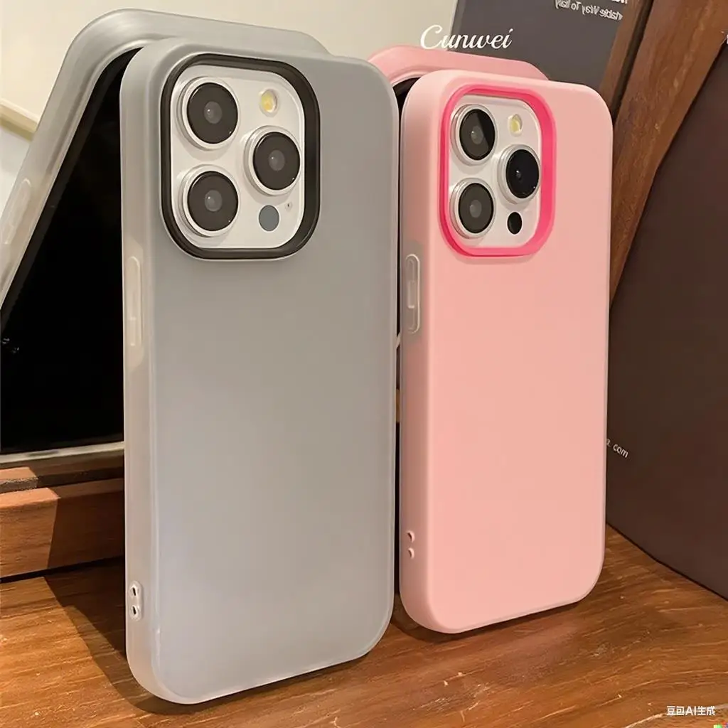 Mode Candy Farbe Weiche Telefon Fall Für iPhone 17 Pro 16 12 14 13 15 Pro Max 11 Kamera stoßstange Schock Schutz Matte Abdeckung Coque