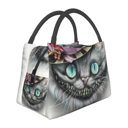 Cheshires Cat Insulated Lunch Bag for Women Resuable Funny Cooler Thermal Lunch Box Office Picnic Travel