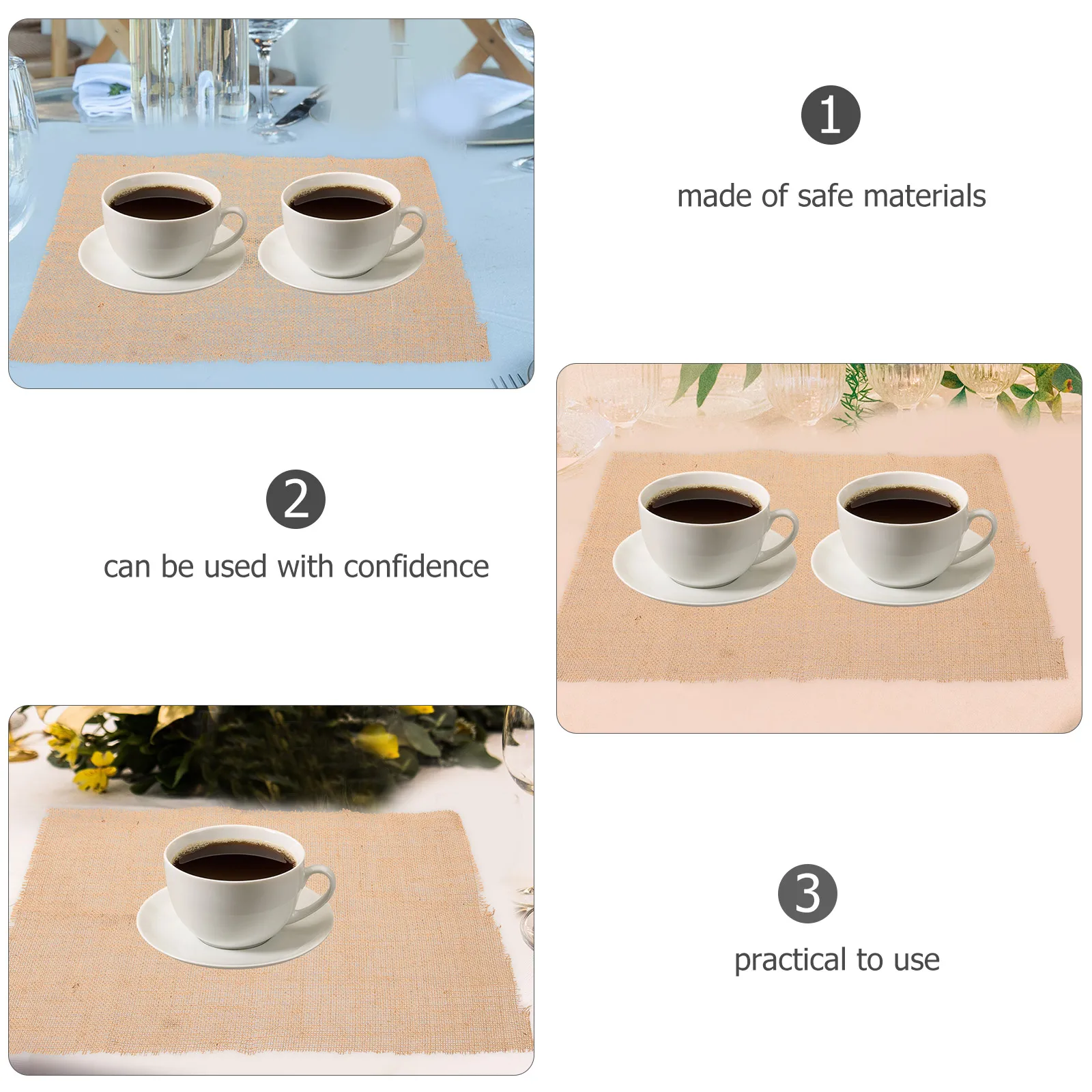 

Farmhouse Place Mat Linen Decorative Dinner Table Mat Kitchen Table Decor Heat Resistant Placemat Linen Placemats
