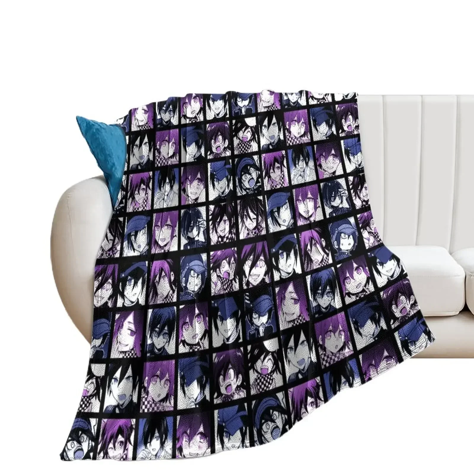 Shuichi and Kokichi Manga Collection (Colored) Throw Blanket blankets ands Flannel Blankets