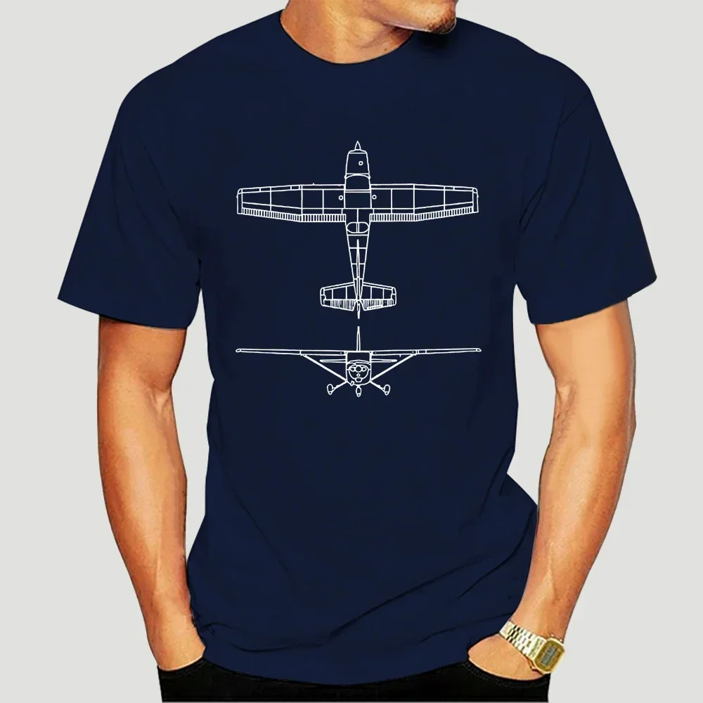 vintage Summer streetwea Summer Short Sleeves Fashion Shirt  Cessna 172 Airplane Pilot T-shirt Front And Back 2460X