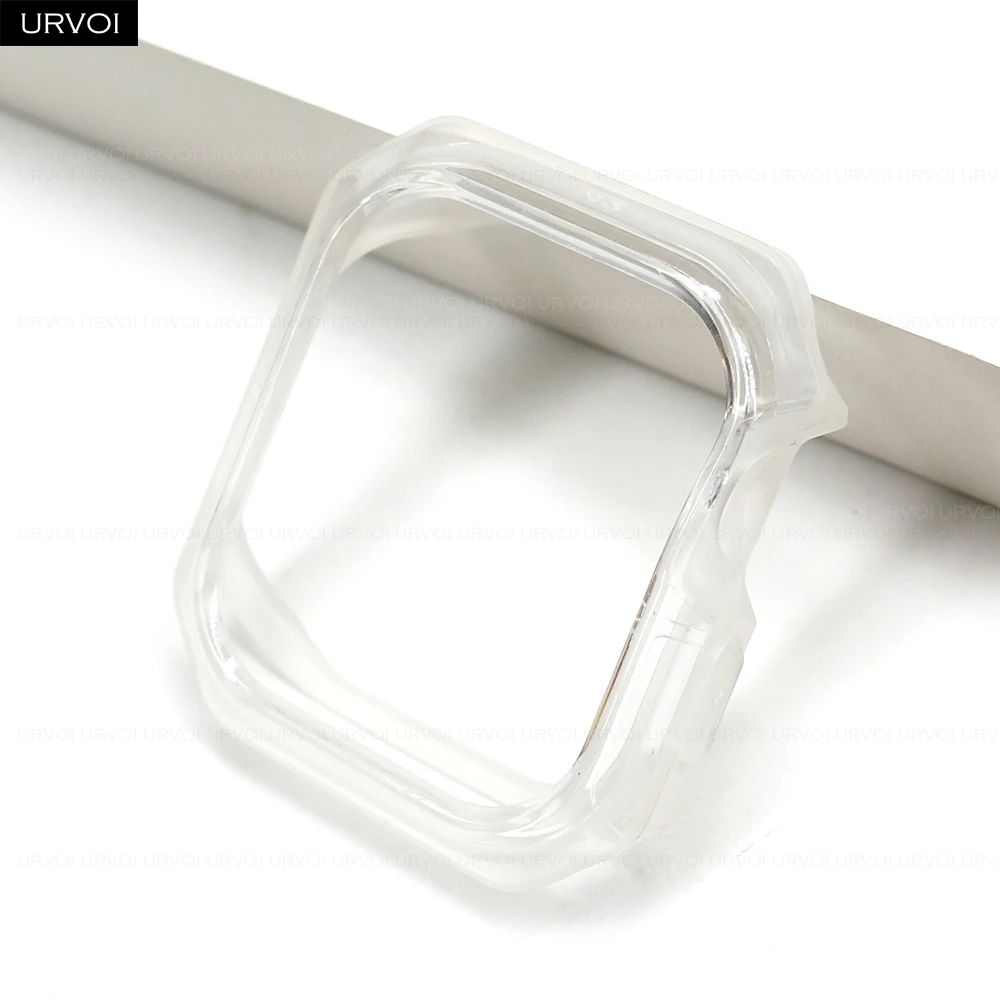 URVOI Case for Apple Watch protector series 10 9 8 7654 Soft TPU half cover for iWatch anti shock tough armor bumper 42mm 46mm