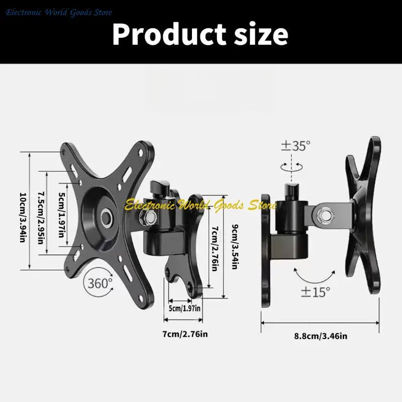 A3PD Bảng phẳng Tường gắn trên khung màn hình kim loại bảo mật 360 độ và cài đặt dễ dàng cho 10-32inch