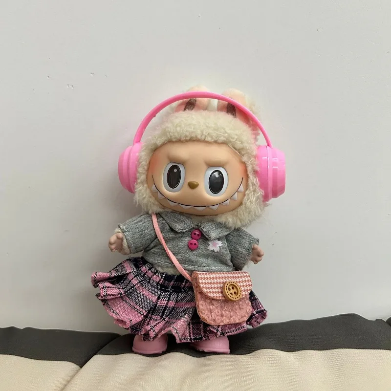 Ubranka dla lalek Labubu, generacje jedna, dwie, trzy, figurka Labubu z winylu, blind box, zawieszka, lalka w stylu JK, uroczy wiatr, prezent urodzinowy