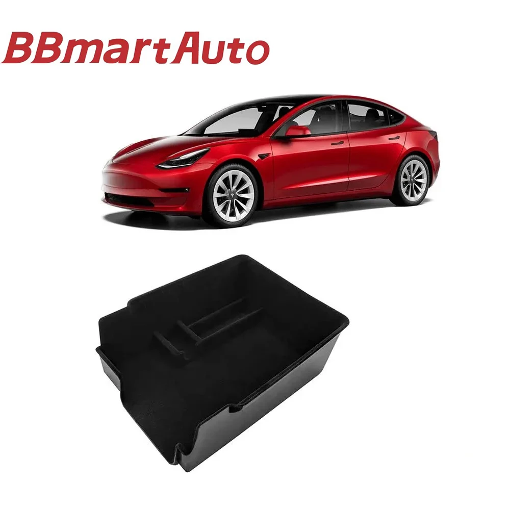 BBmart Auto Parts for Tesla push-pull armrest storage box Model3modelY center console armrest box privacy inner box