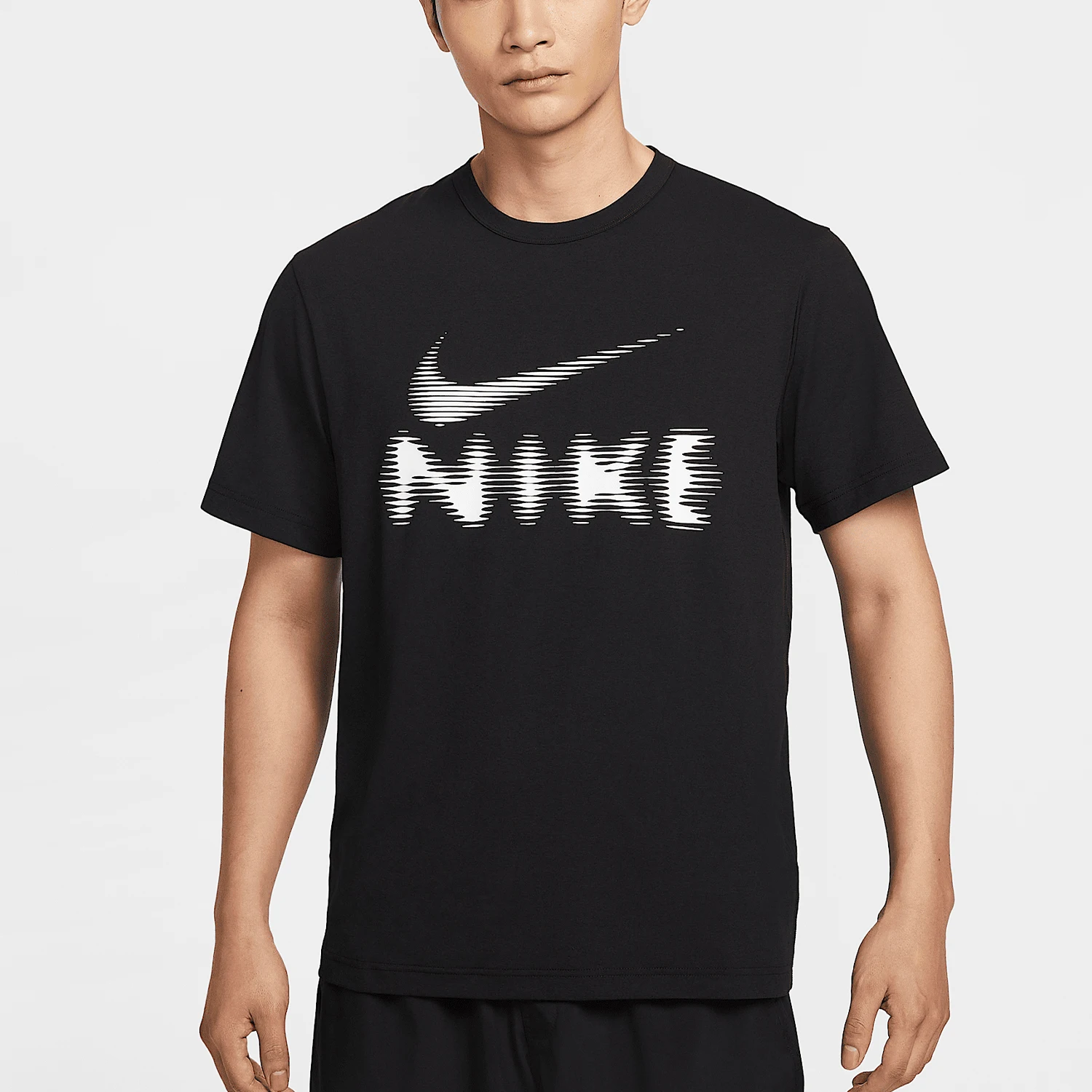 

Официальный мужской дышащий свободный повседневный трикотаж Nike Authentic 2025 с круглым вырезом и коротким рукавом HQ7988-010