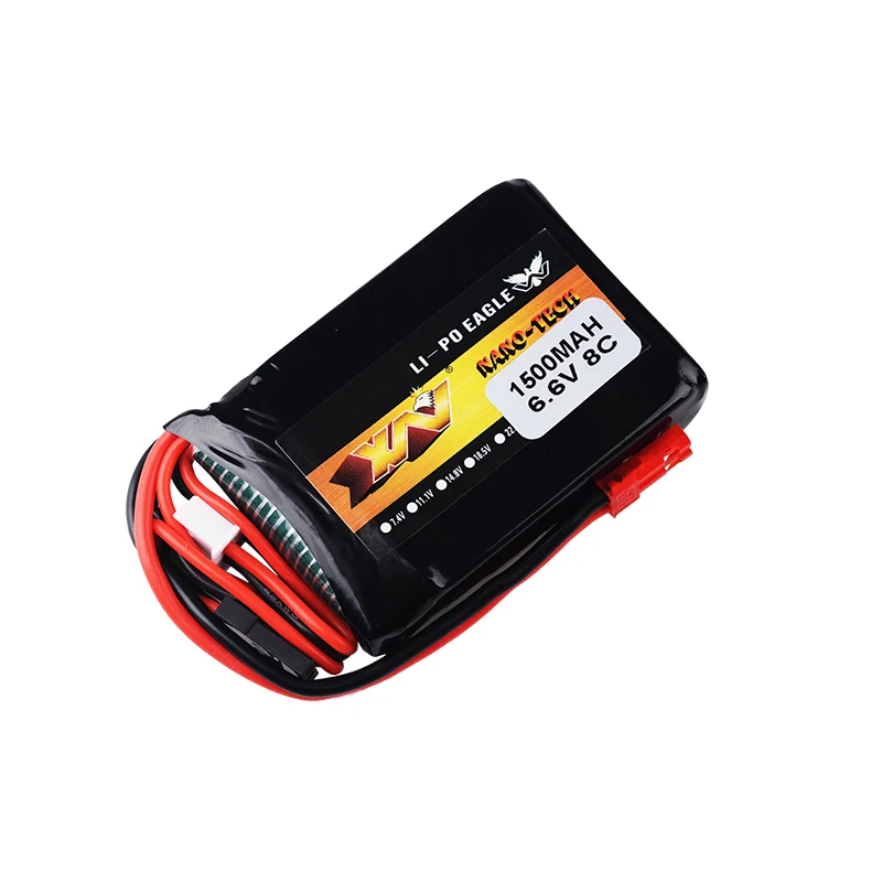 1/2pcs 2S 6.6v 1500MAH 8C Lipo Battery For FUTABA 18SZ/14SG/10J/T8J/T6J/7PX/4PX/4PV/4PLS/4PK/3 PV Transmitter