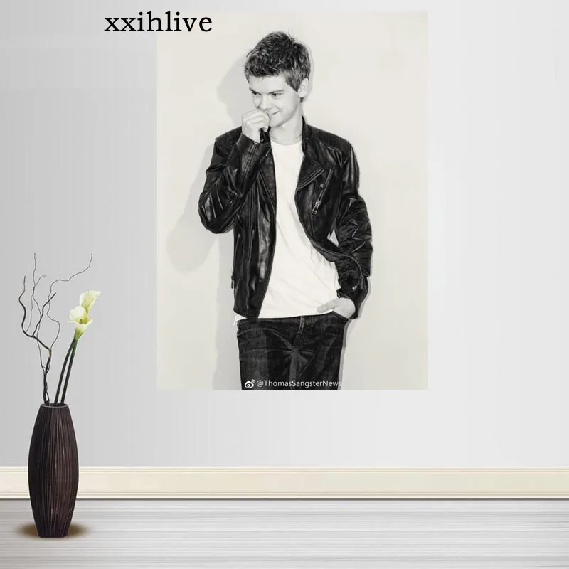 Custom Actor Thomas Sangster Posters Art Silk Canvas Poster Bar Room Decoration Painting Home Decor 27x40cm,30x45cm,40x60cm