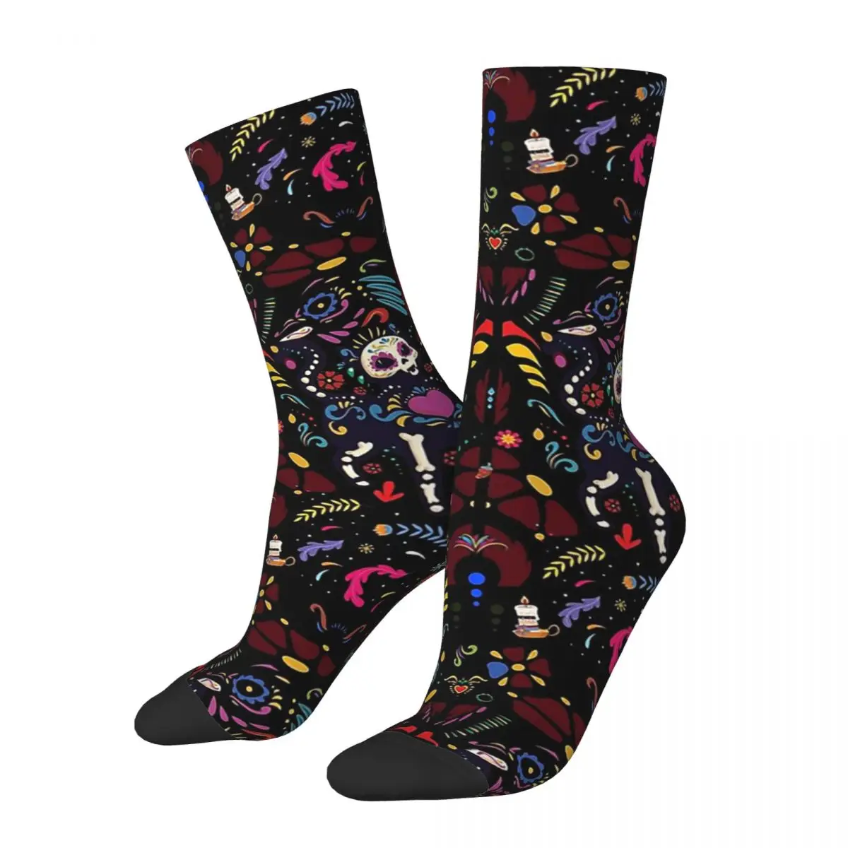 

Day Of The Dead Composition Sugar Skull Socks Travel 3D Print Boy Girls Mid-calf Sock