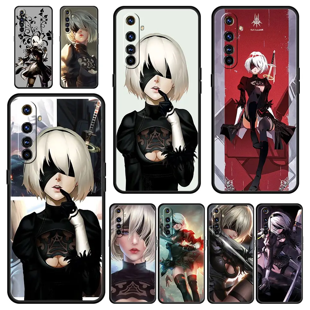 For Realme 10 9 8 5G 7 6 GT2 Pro Plus 9i 8i C21 C11 C25 C35 Soft Nier Automata Cartoon Phone Case For Realme GT Neo 2 3 3T Cover