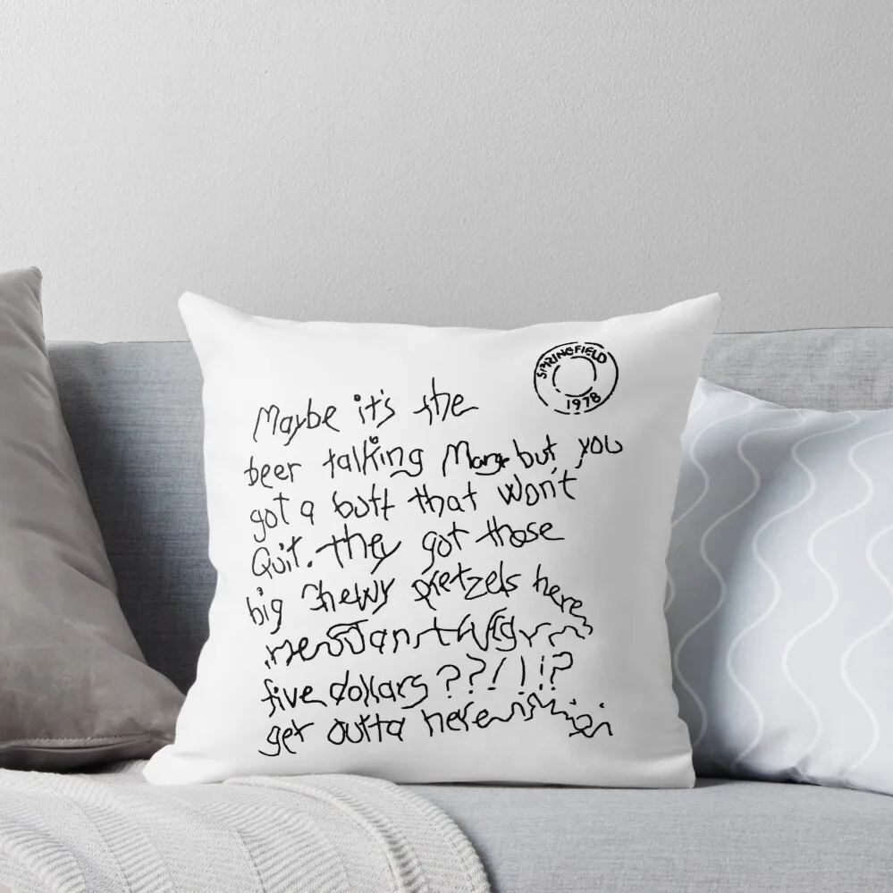 

Maybe It's The Beer Talking - White Throw Pillow Sofa Cushion Cushion Cover Set Pillow Case pillow