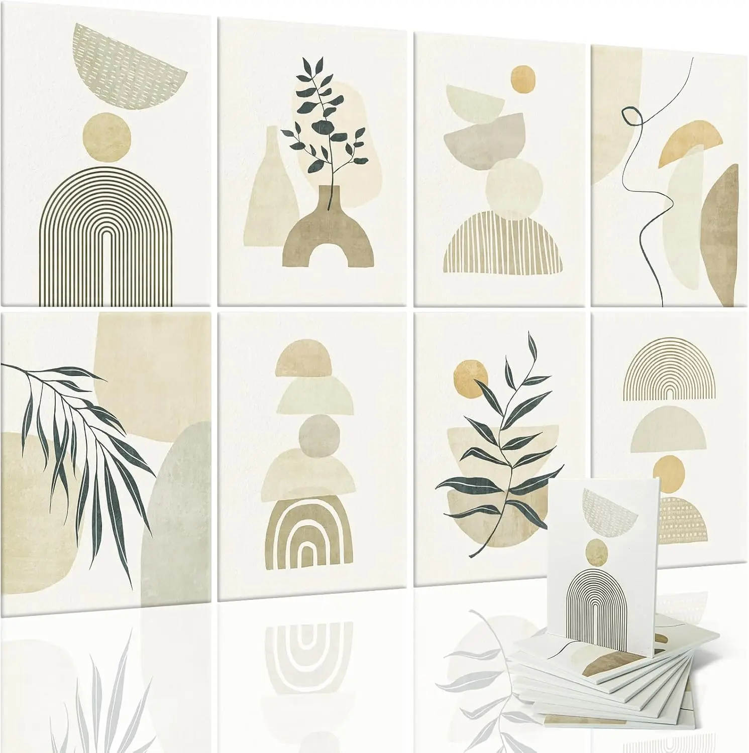 

Acoustic Wall Panels 48x32 8-Pack Sound Absorbing Decorative Panels for Living Room Bedroom Studio with UV Print