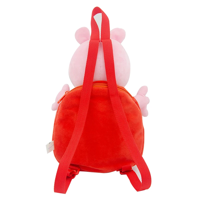Original 30cm Peppa Schwein Rucksack stereo skopische Anime Puppe Plüsch Rucksack Jungen Mädchen weichen Plüsch Spielzeug Tasche Kinder Weihnachts geschenke