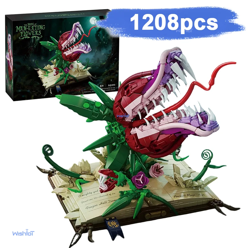 

Конструктор MOC «Книга грызущих цветы»: Настольные украшения для города, развивающая игрушка из строительных блоков, подарок для детей и взрослых