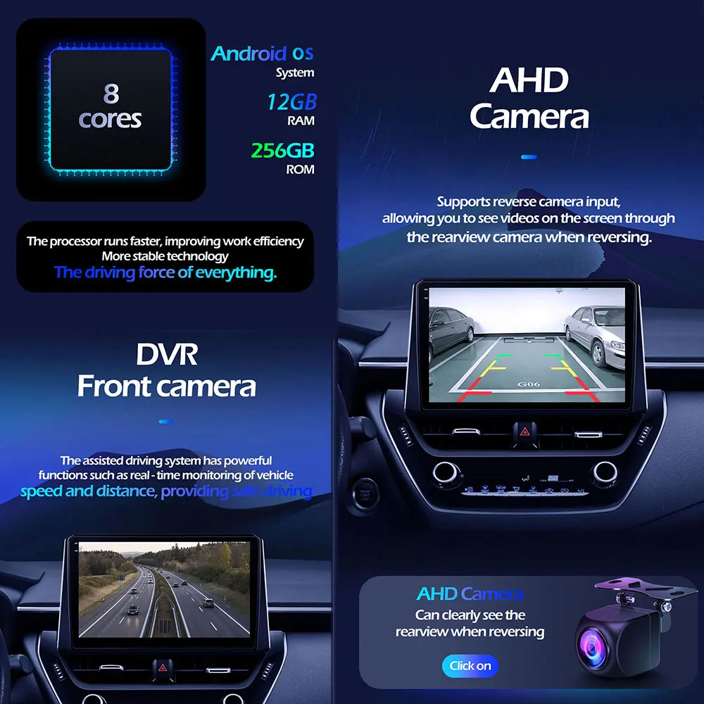 أندرويد السيارات ستيريو الوسائط المتعددة راديو السيارة Carplay لبيجو 108 لتويوتا Aygo B40 2014-2021 نظام تحديد المواقع والملاحة Player4G واي فاي BT #3