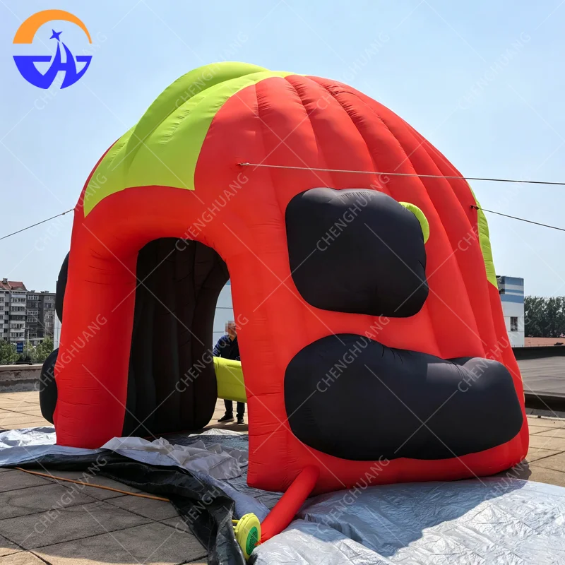 Outdoor Music Event Decor Giant Inflatable Dj Booth Baseball Helmet Inflatable advertising activities Festival prop