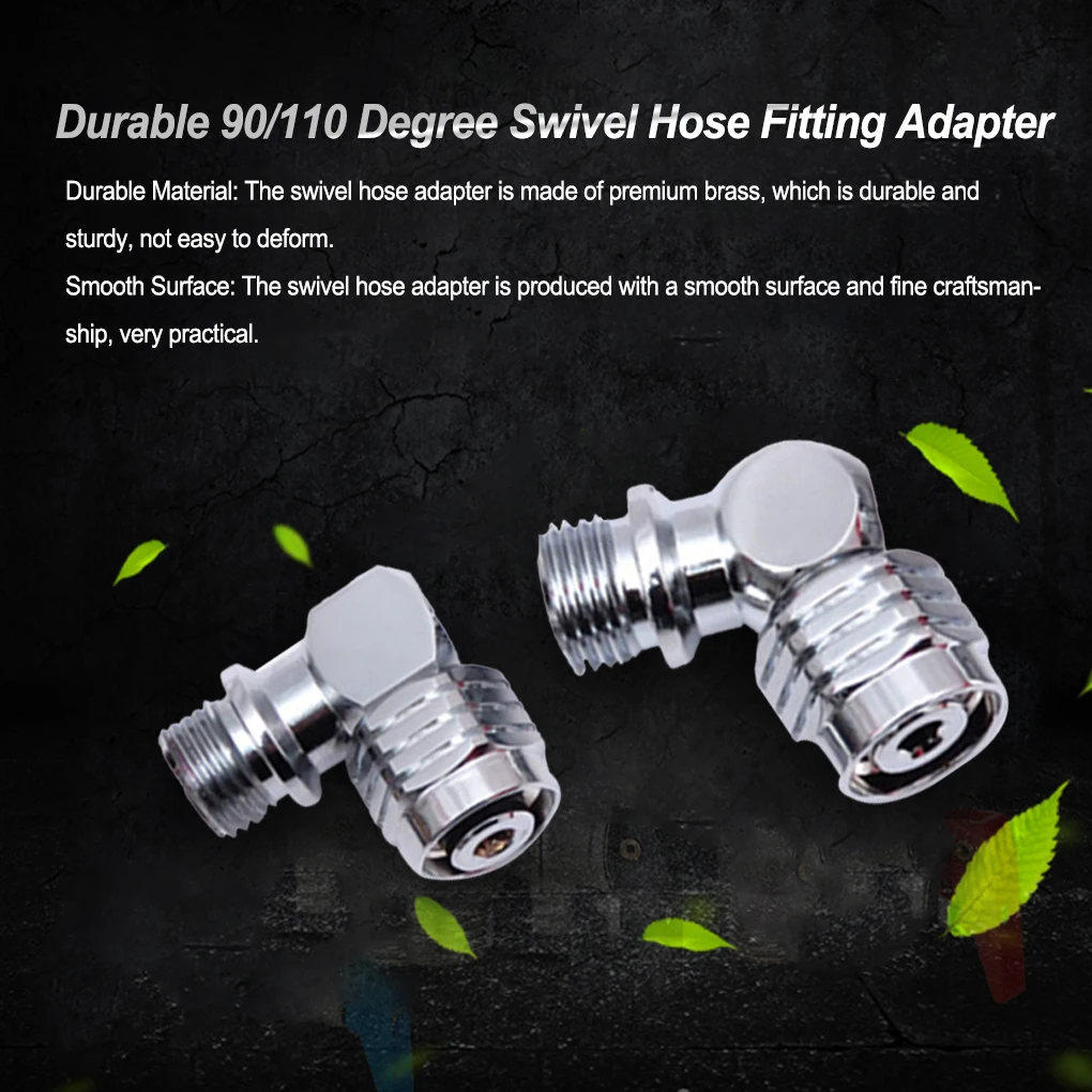 90/110 Degree Swivel Hose Adapter Pressure 2nd Stage Joint Snorkeling Regulator Connector Smooth Pool Diving