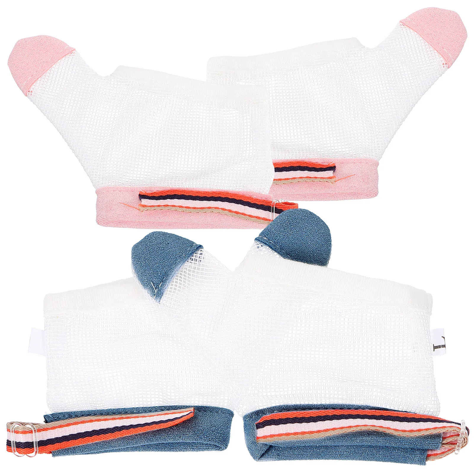 

2 Pairs Baby Thumb Protector Gloves L Size Finger Sucking Eat Proof Hand Cloth Cover Breathable Mesh Reusable Washable