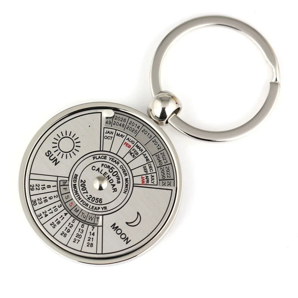 perpetual calendar keychain key ring tools key chain key holder high quality portachiavi chaveiro llaveros hombre