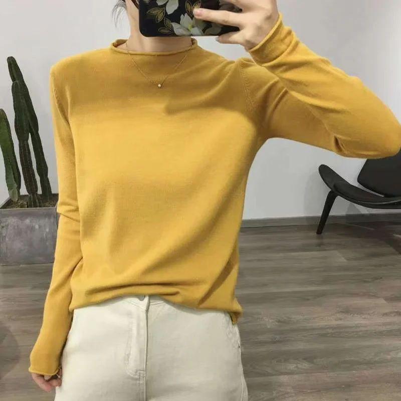 Womens Autumn Winter Pullover Sweater Elegant Fashion Long Sleeve Slim Fit Heating Casual Knitwear Top warm Casual Knitwear