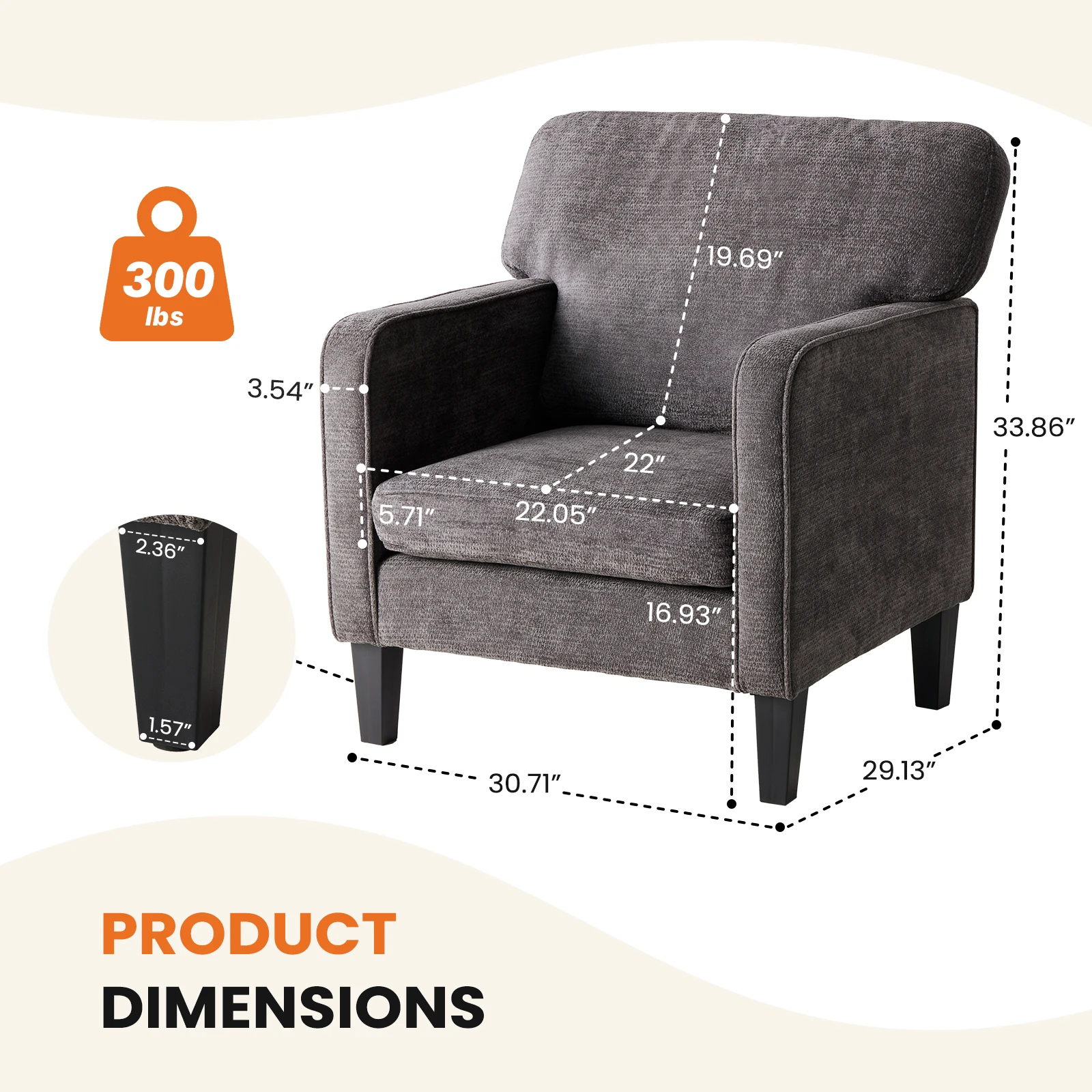MCQ Ergonomic Thickened Armrest Office Chair with Soft Cushion Lumbar Support Adjustable Ffront and Rear 105 ° For Home Office