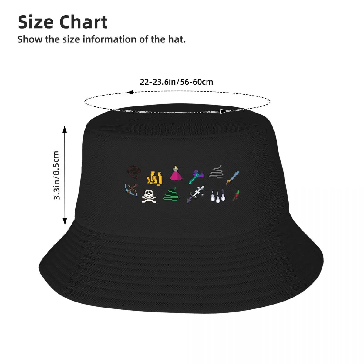 Old School Runescape Player Killing Bundle Bucket Hats Panama For Man Woman Bob Hats Reversible Fisherman Hats Beach Fishing Cap