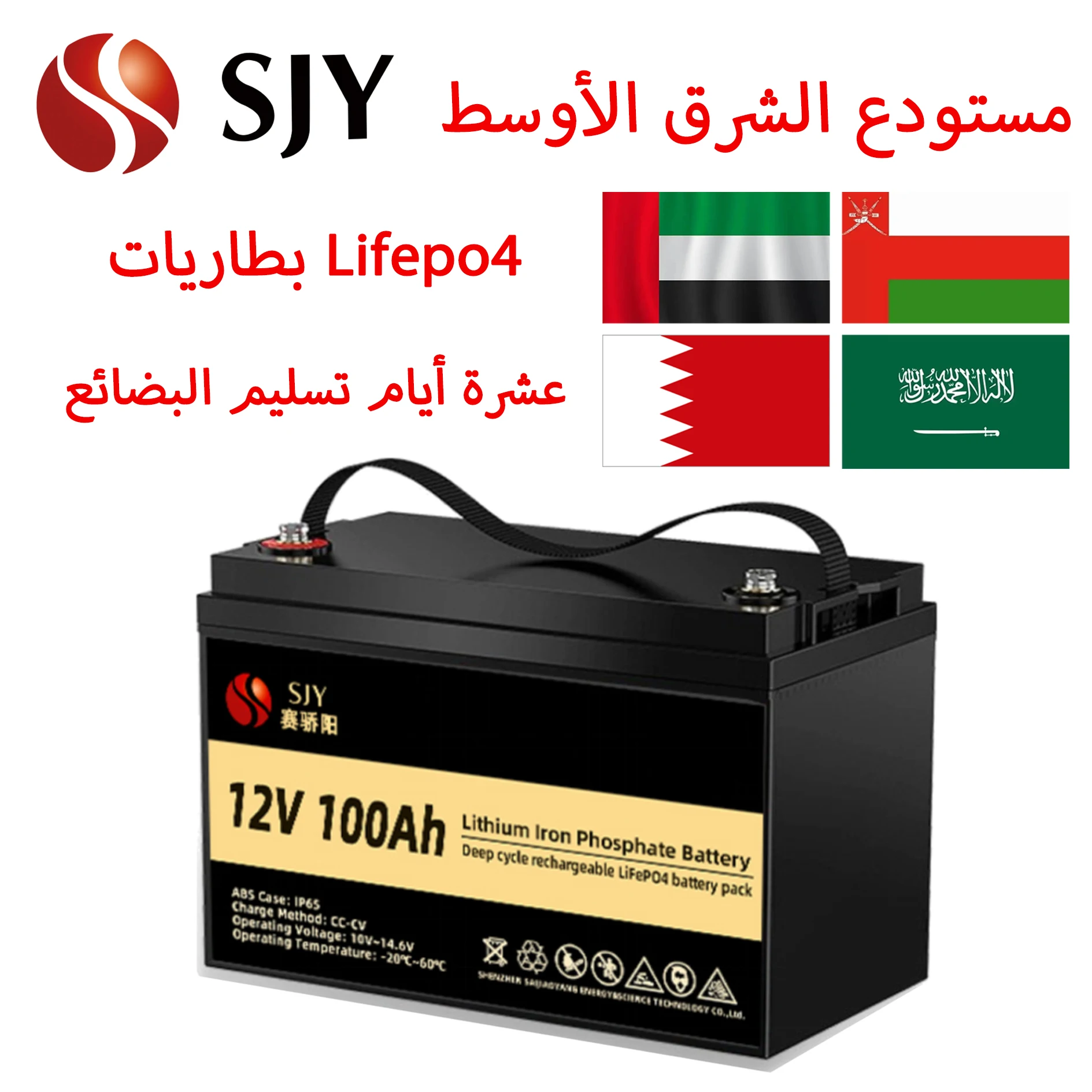 Grade A 12V 24V 100AH LiFePO4 Lithium Iron Phosphate Battery and 3.2V 100AH LFP Cells for Solar/Power System (UAE Warehouse)