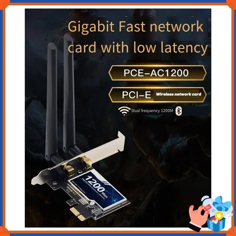 

Компактный беспроводной адаптер PCI-E 1200 Мбит/с 2,4G/5Ghz с Bluetooth 4,0 Wi-Fi-карта Fordesktop поддерживает Forwin7/8/10/11