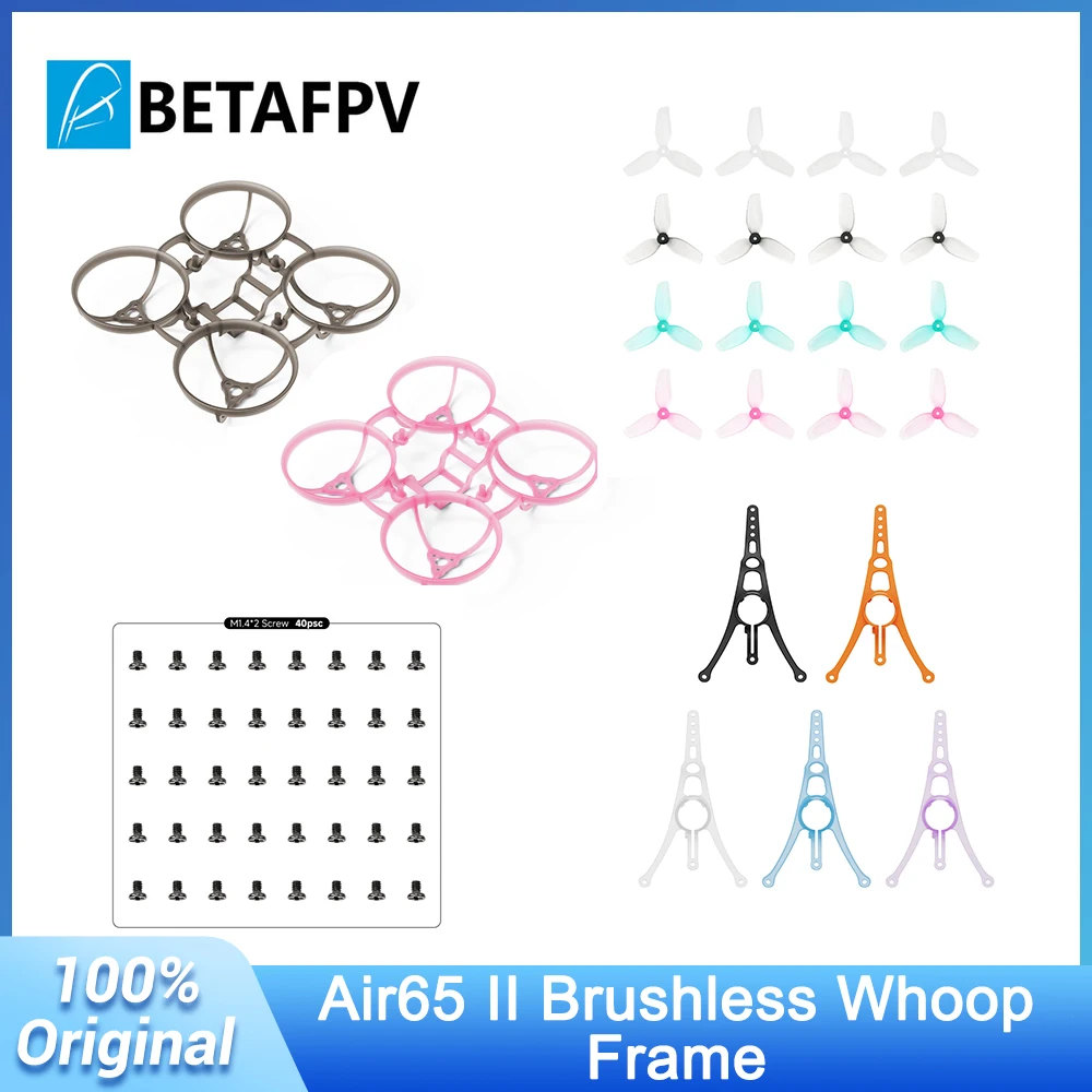 BETAFPV Air65 Champion Brushless Whoop Rahmen-2,20g 65mm Tiny Whoop, Air 65 II Motorbefestigungsschrauben-Set, HQ 31mm Propeller