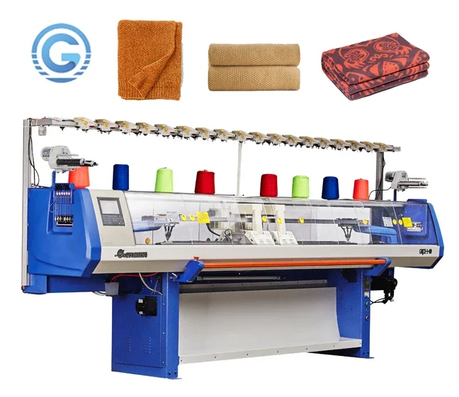 80inch 2 2 flat automation knitting machine Jiangsu blanket Machinery