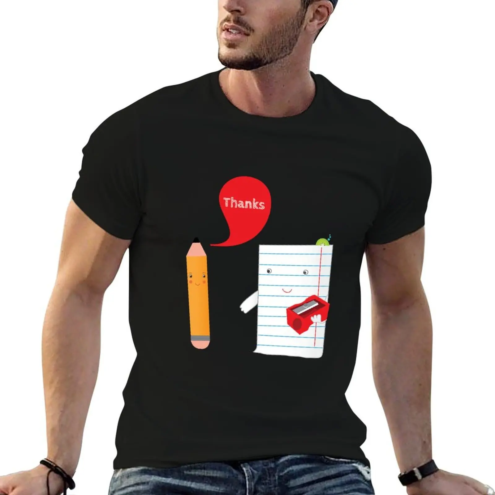 

Pencil + paper T-Shirt t shirts for man cotton t shirts with prints T-Shirt