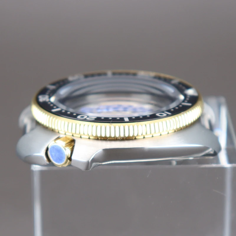 튜나 케이스 모드 SKX 6105 시계 하우징 부품, 세이코 NH34 NH35 36,38 무브먼트, 순수 사파이어 크리스탈 유리, 28.5mm 다이얼, 44mm