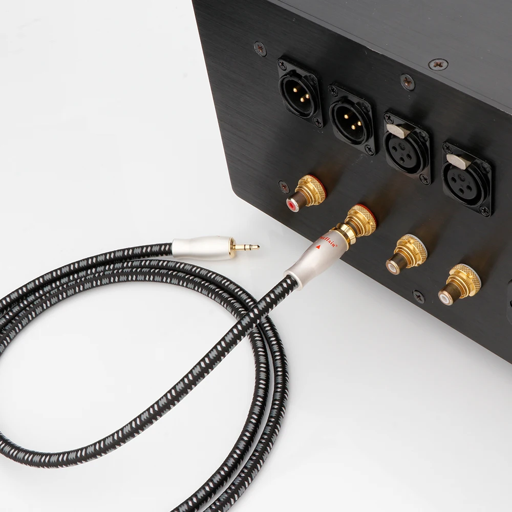 HIFI 3.5mm Jack Aux to RCA Audio Cable Speaker Wire Subwoofer Soundbar Amplifiers DVD