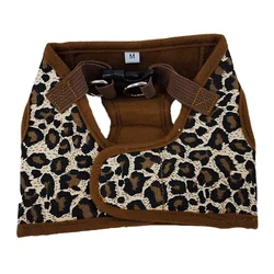 Pet Dog Canvas Harness Vest - Size M (Leopard Print)