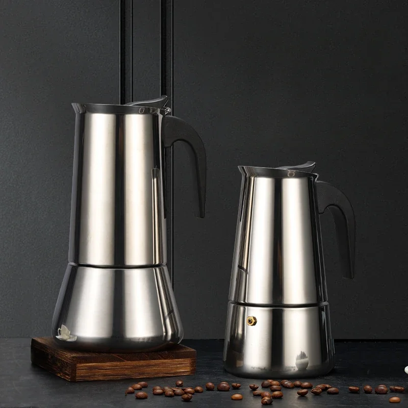 

Coffee Mocha Pot Stainless Steel Household Italian Coffee Making Equipment Machine Hand Brewed Coffee Pot