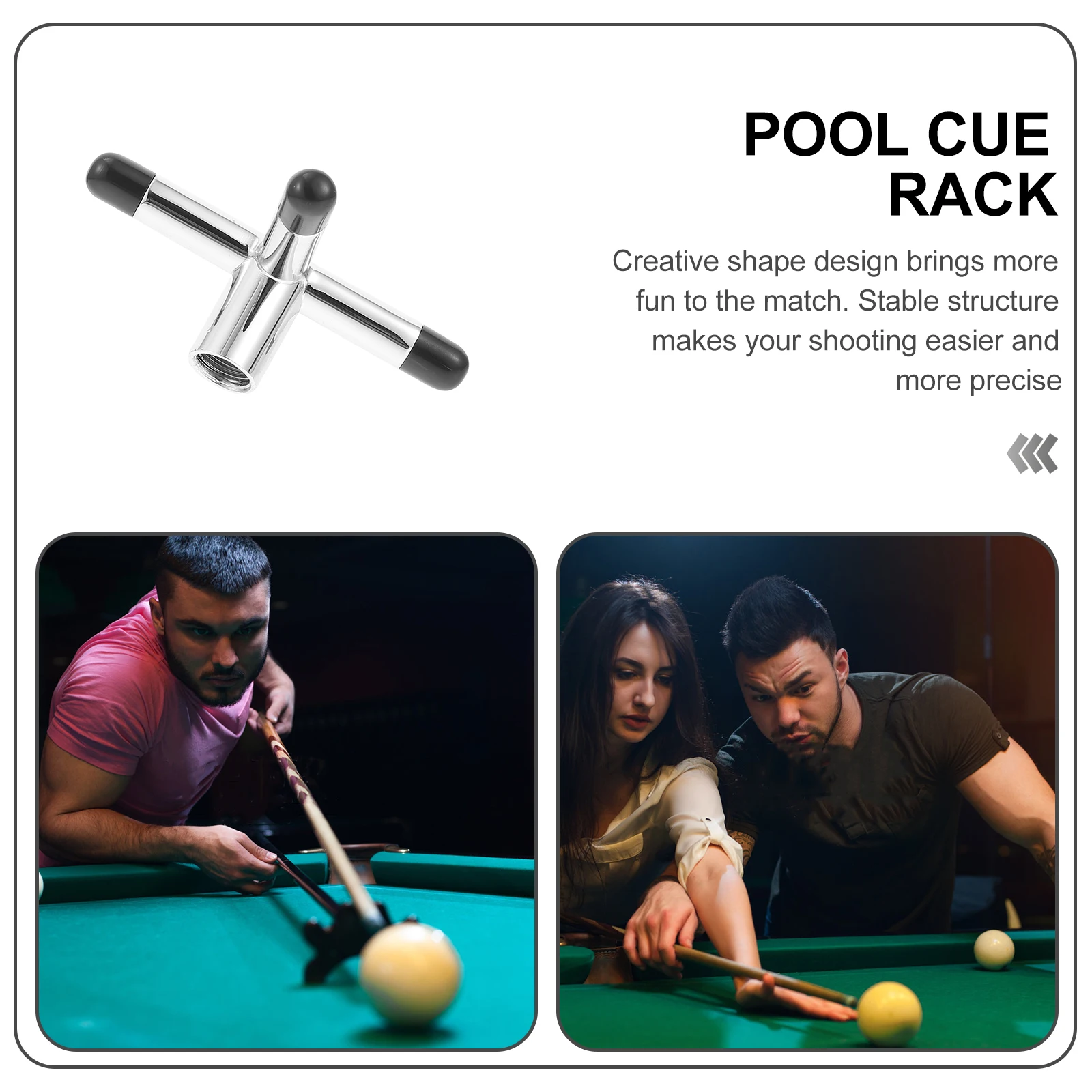 

Billiards Fork Accessory Cue Cross Rest Portable Pool Accessories Metal Bridge Stick Stabilizer