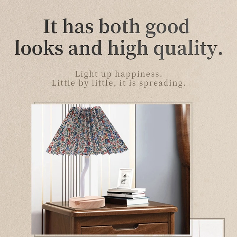 Three-Color Dimming Nordic Table Lamp Wooden Base Table Lamp With Bracket Groove B