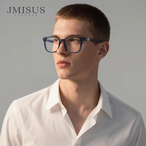Imagen 2 del producto JMISUS Gafas graduadas personalizadas Gafas multifocales progresivas Mujeres Hombres Cuadrado Fotocromático Gris Marrón Colores disponibles ahora