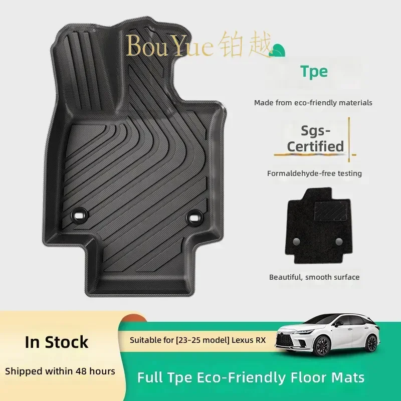 Custom Fit TPE Car Floor Mats for Lexus RX 2023 2024 All Weather Waterproof Auto Interior Accessories Trunk Liner Set