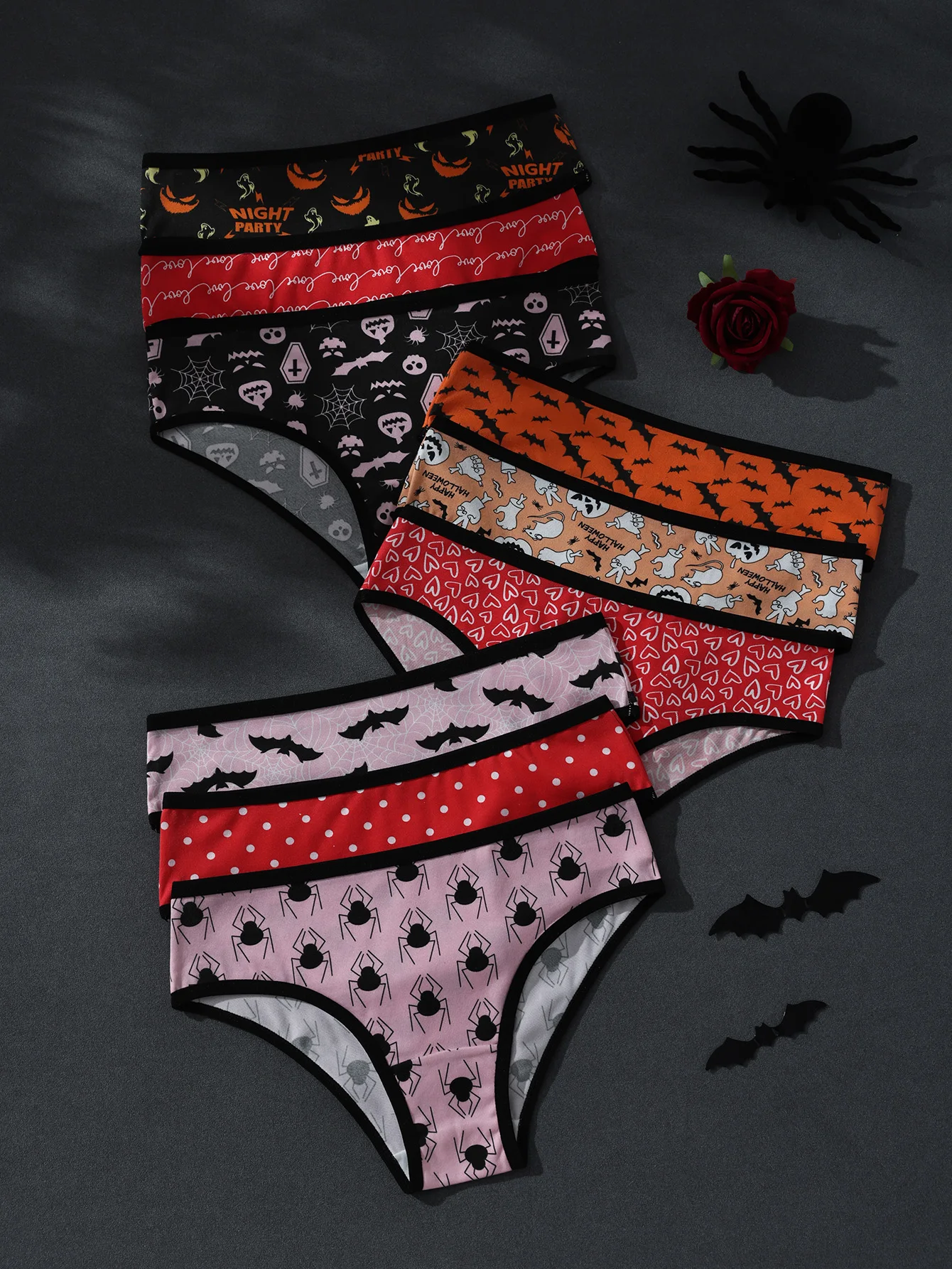 9-teiliges Damen-Slip-Set, Sexy Höschen, Neue Atmungsaktive Damen-Unterwäsche mit Niedrigem Bund, Nahtlose Unterhosen, Damen-Lingerie Größe S-XL