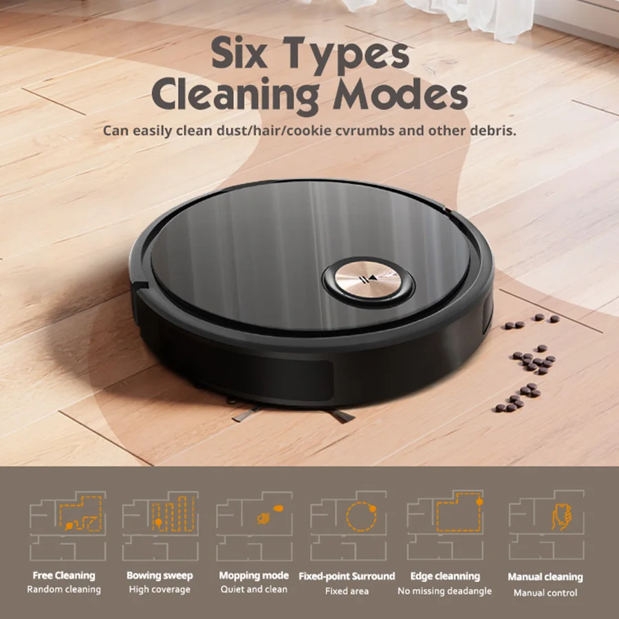 App &  Remote control vacuum sweeper home large robotic wet and dry with water tank sweep mop floor smart robot vaccum cleaner