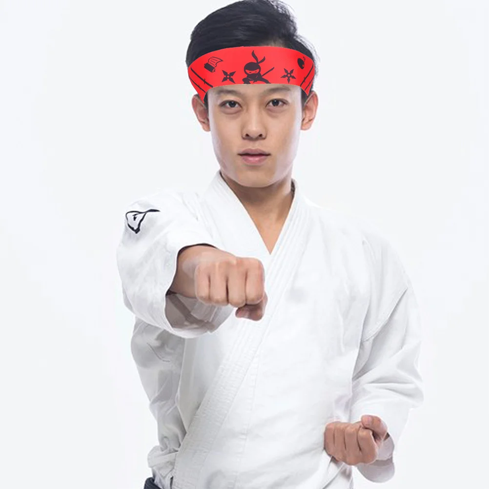 

Japanese Style Karate Headband 2 Pcs Hachimaki Bandana for Men Women Running Sports Yoga Sushi Chef Headwear Party Accessory