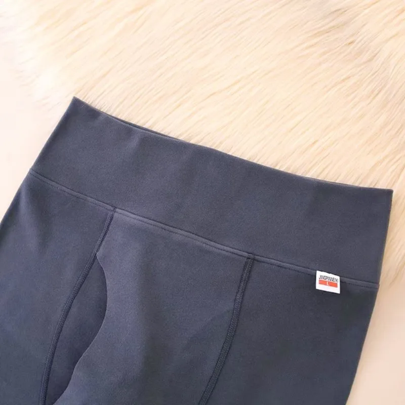 الحرارية الدافئة الرجال الملابس الداخلية الشتاء الحرارة طويلة جونز عالية الخصر سراويل داخلية للرجال حجم كبير تمديد حزام الغضب مزيج القطن #4