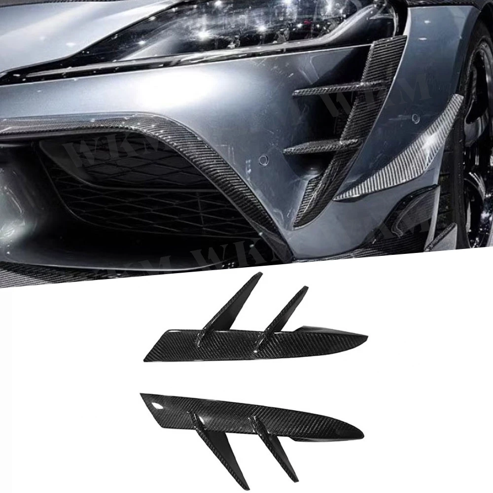 

Carbon Fiber Front Bumper Side Fender Fog Lamp Air Vent Cover Trim Car Styling For Toyota SUPRA A90 A91 MK5 2019-2023
