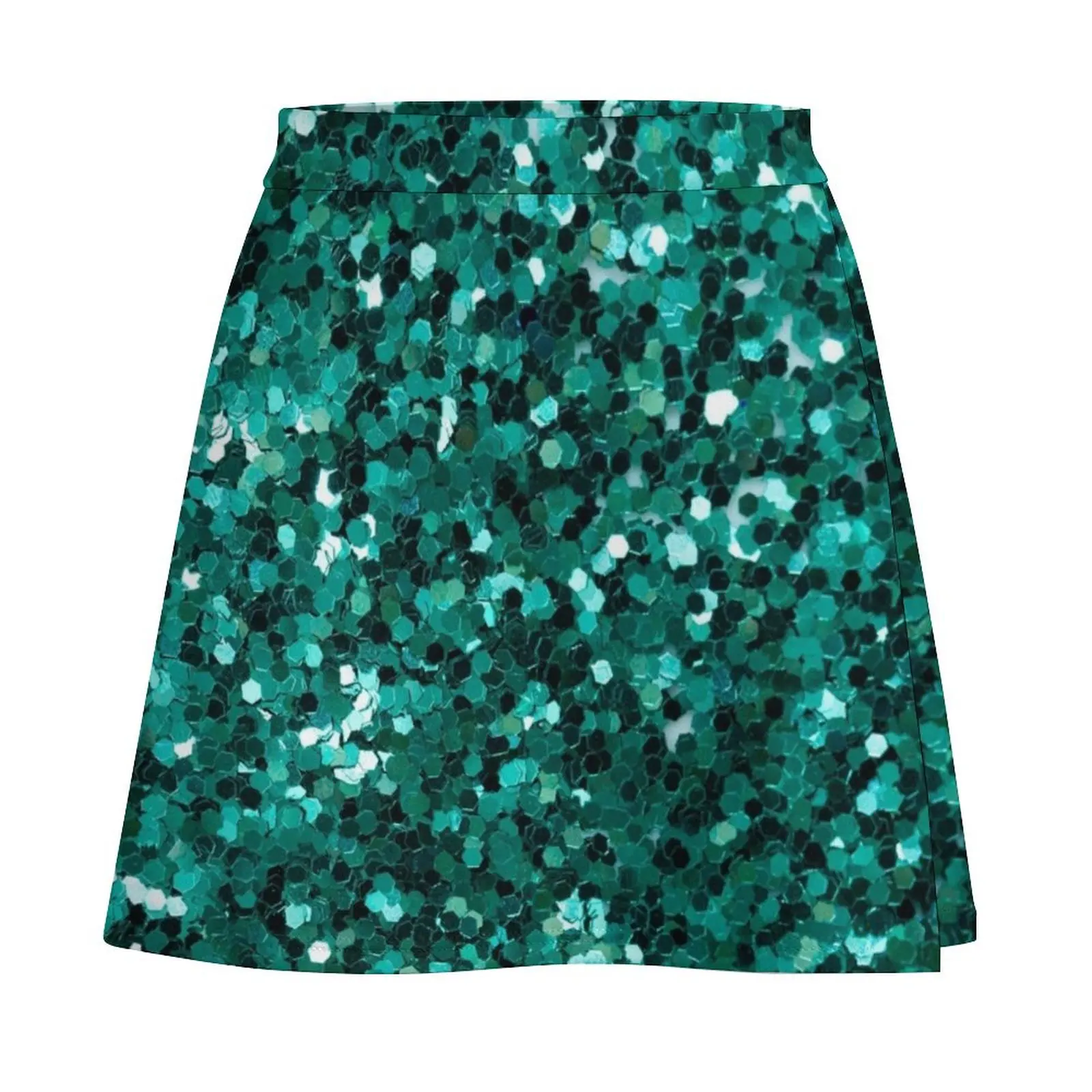 Turquoise Blue Stardust Mini Skirt skirts summer 2025 woman women's skirt 2025 trend Short skirts korean fashion Mini Skirt