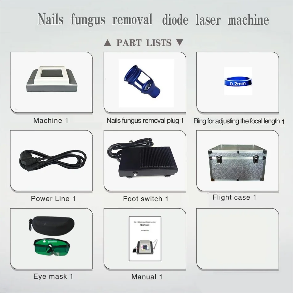 980nm Nails Fungus Removal Diode Laser Fungus Cleaning Laser Treatment Machine