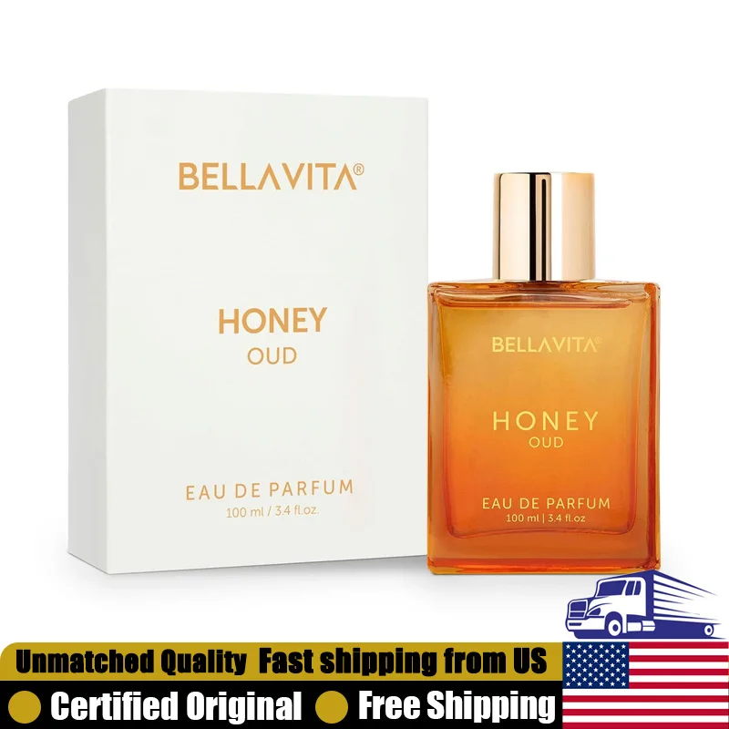 

BellaVita Honey Oud Eau de Parfum Spray 3.4 Oz Premium Arabian Perfumes Lasting Oriental Unisex Cologne Pheromones Perfume 100ML