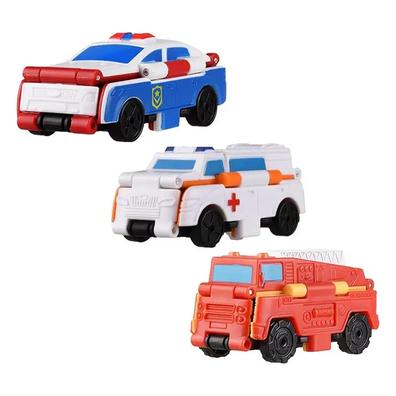 

Small Toy Cars Transforming Toy Cars 3pcs Educational Toy Cars Transform 2 In 1 Friction Powered Transforming Vehicle Toys For